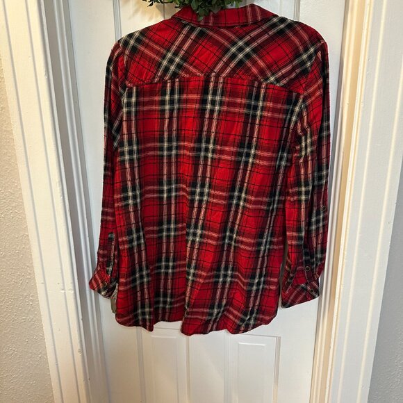 Do Est. 1962 Red and Black Plaid Button Down-Size Large - Picture 2 of 5